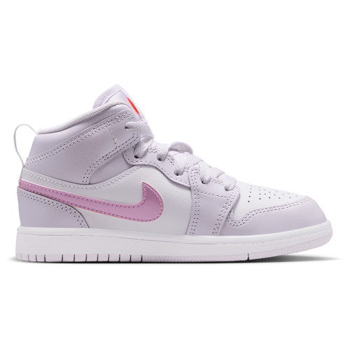 Jordan Girls Jordan 1 Mid SE Fem - Girls' Preschool Shoes Barely Grape/Atomic Pink Size 02.5 | Foot Locker (US)