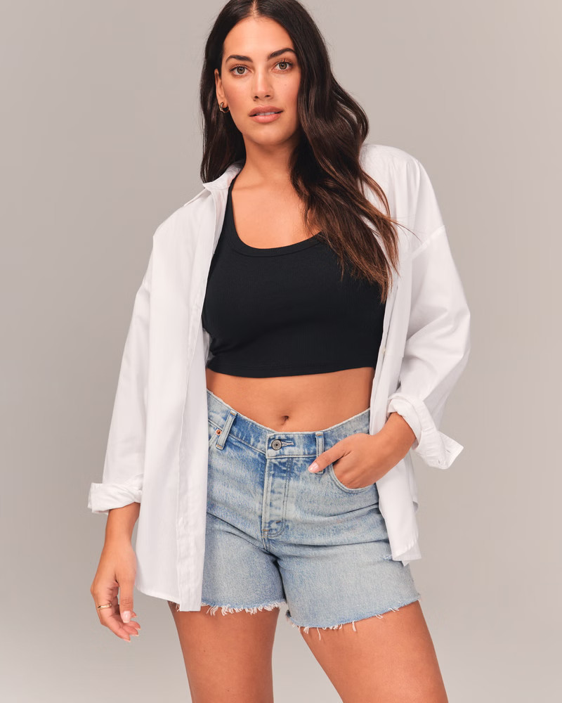 Women's Curve Love Low Rise 90s Baggy Shorts | Women's The A&F Getaway Shop | Abercrombie.com | Abercrombie & Fitch (US)