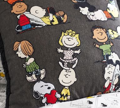 Peanuts™ Happy Valentines Charlie Brown Pillow Cover | Pottery Barn (US)