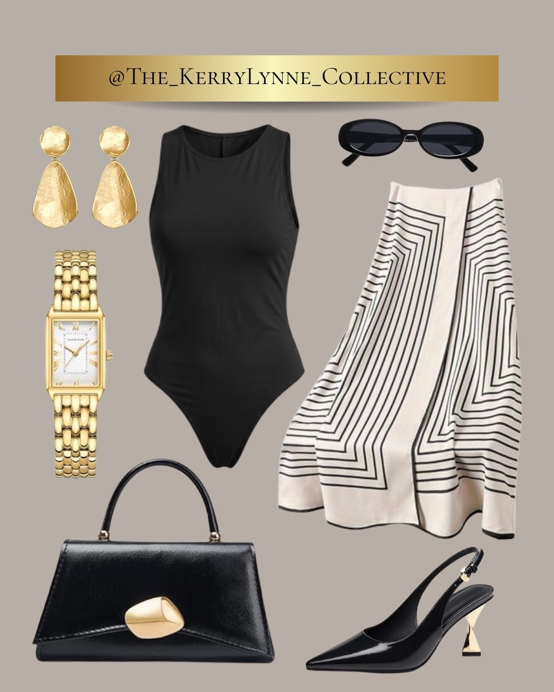 Linear Luxe 🖤✨

Clean lines, classic contrast, and just the right amount of drama. This black-and-ivory statement skirt does all the talking, paired with a sleek bodysuit and polished accessories for an effortless elevated look.

I finished it with pointed slingbacks, a structured black bag, gold details, and retro sunnies — simple, chic, and perfect for dinner, cocktails, or a dressed-up daytime moment.

Comment SHOP for links! 🛍️

#LTKgrwm #LTKootd