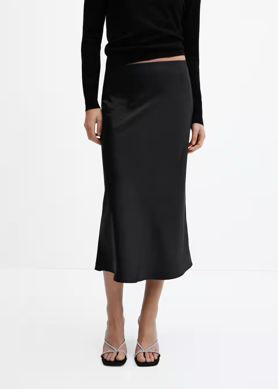 Midi satin skirt -  Women | Mango USA | MANGO (US)