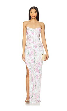 Katie May Sway Gown in Rose Quartz Floral from Revolve.com | Revolve Clothing (Global)