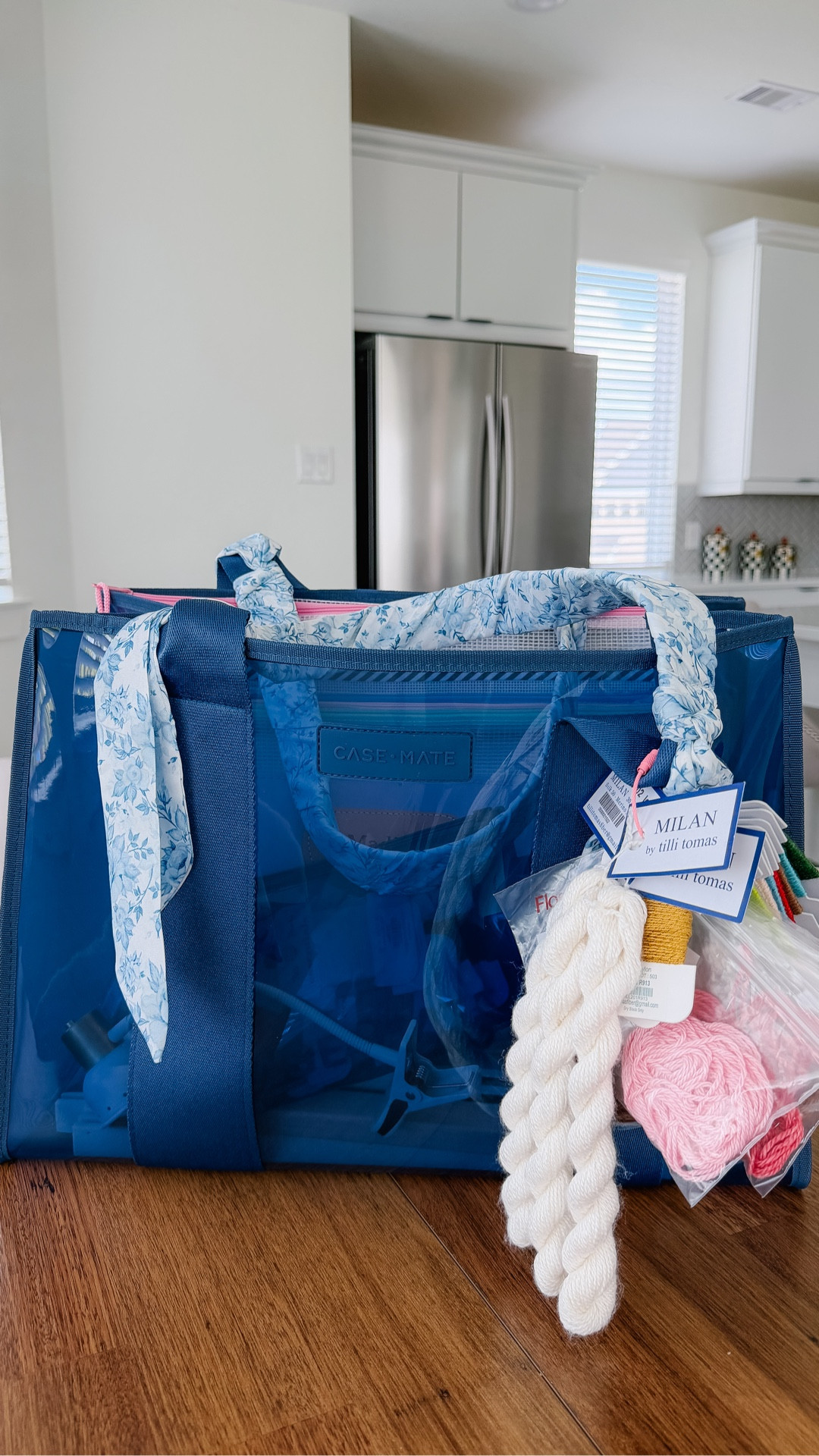 set up my new needlepoint bag with me! 🤭💙🪡 

#LTKSeasonal