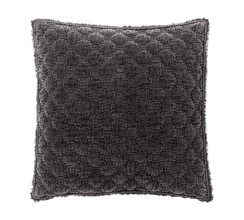 Velvet Lattice Handcrafted Quilted Sham | Pottery Barn (US)