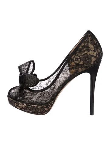 Valentino Lace Platform Pumps | The Real Real, Inc.
