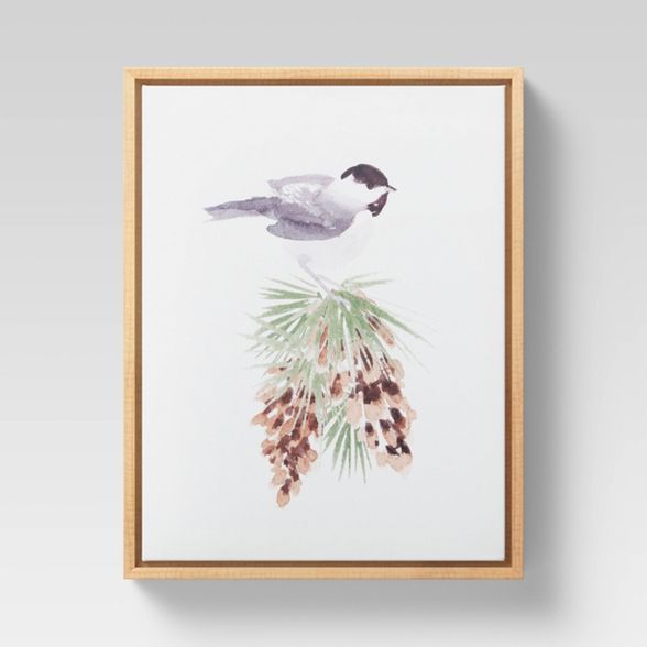 11" x 14" Christmas Bird Framed Wall Canvas - Threshold™ | Target
