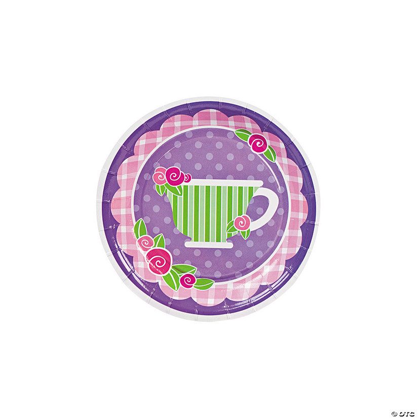 Tea Party Paper Dessert Plates - 8 Ct. | Oriental Trading Company