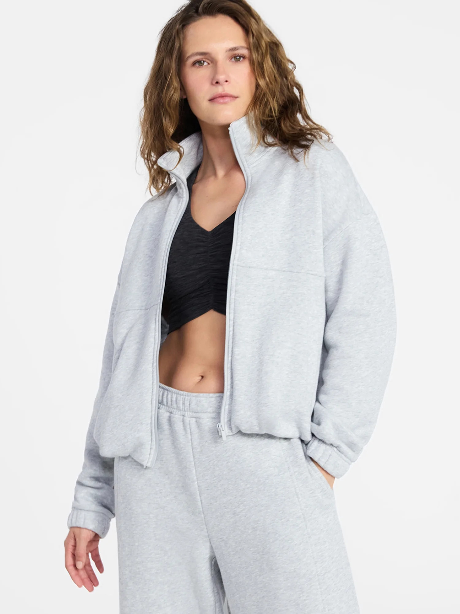 Athletic Works Women's Premium Fleece Active Jacket, Midweight, Sizes XS-4X | Walmart (US)