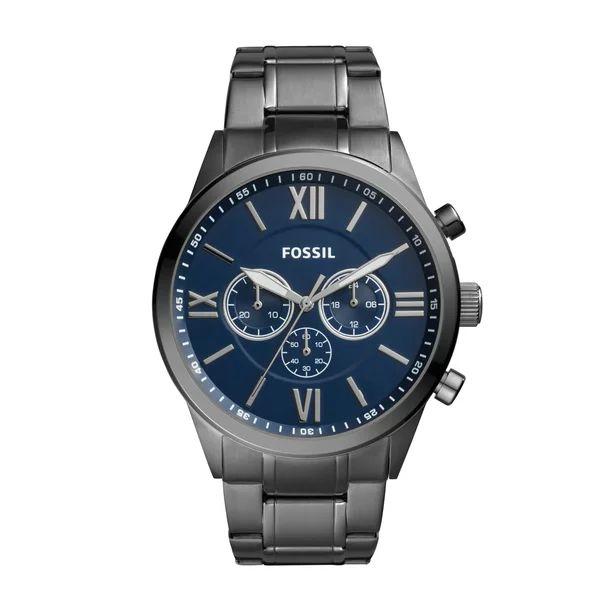 Fossil Men's Flynn Chronograph Smoke Stainless Steel Watch (BQ1126) | Walmart (US)