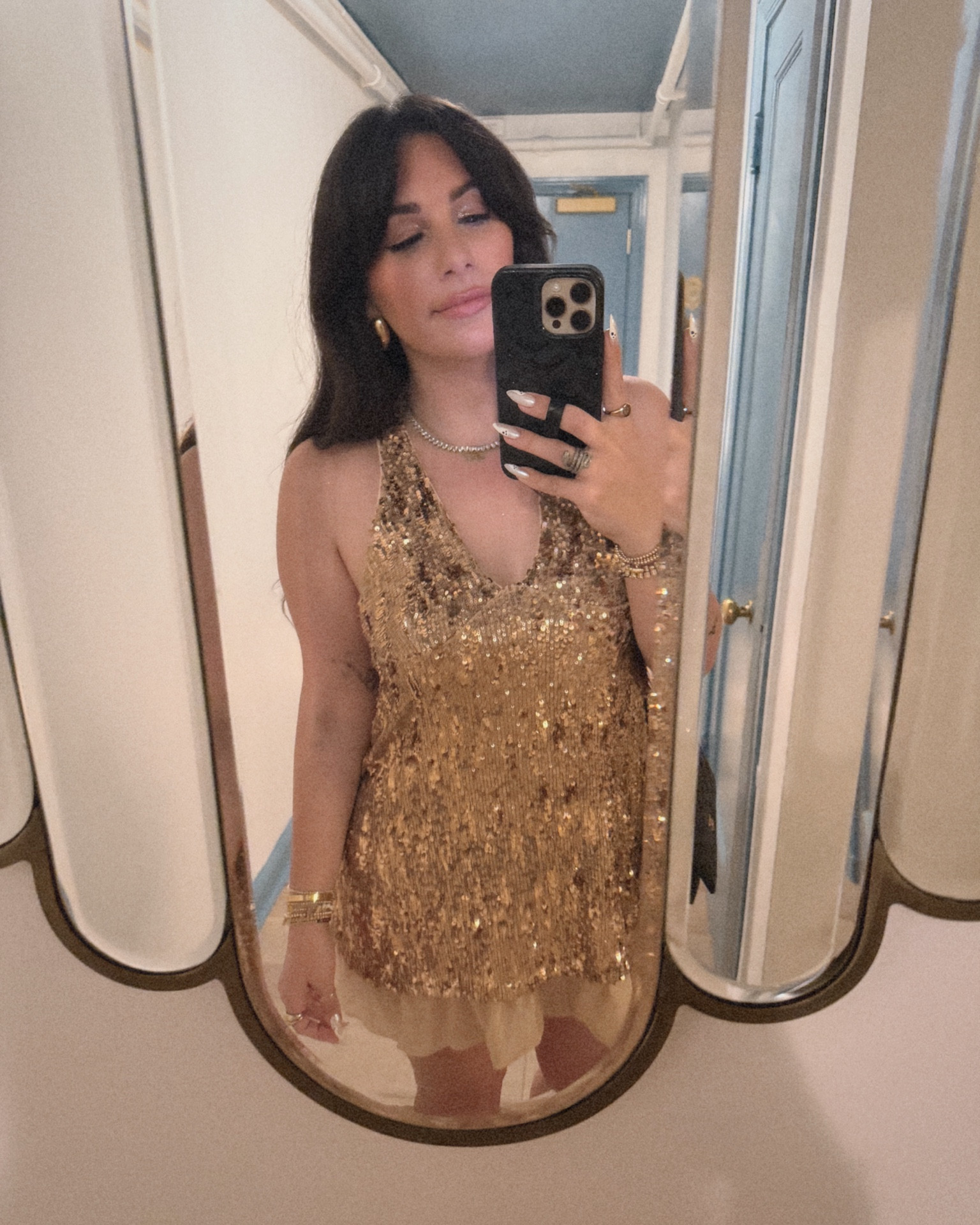 good as gold 💫 found the perfect little sparkly slip dress from free people for the holiday season!

runs big I would size down personally. i’m wearing a small 💛

#LTKParties #LTKHoliday #LTKSeasonal