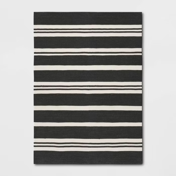 Outdoor Rug Black Stripe - Threshold™ Designed with Studio McGee | Target