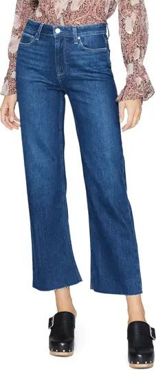 Leena High Waist Raw Hem Wide Leg Jeans | Nordstrom