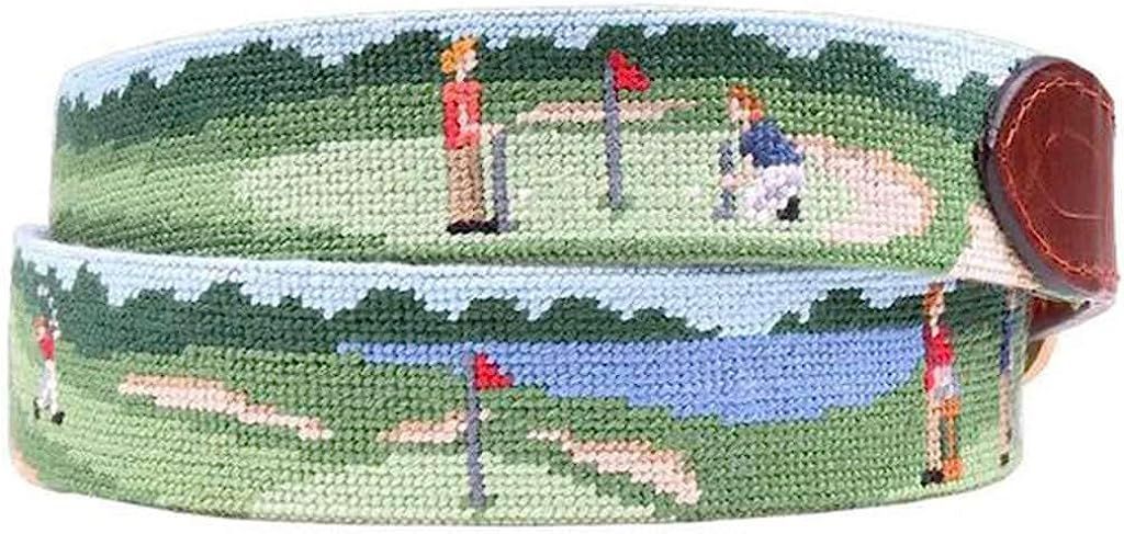 On The Links Needlepoint Belt by Smathers & Branson | Amazon (US)