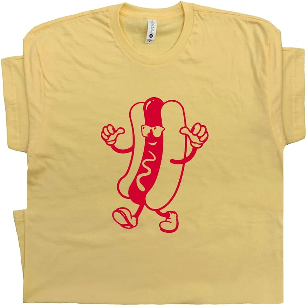 Hot Dog T Shirt Funny Shirt Vintage Hotdog Shirts for Men Women Boys Girls Retro Hot Dog Graphic ... | Amazon (US)