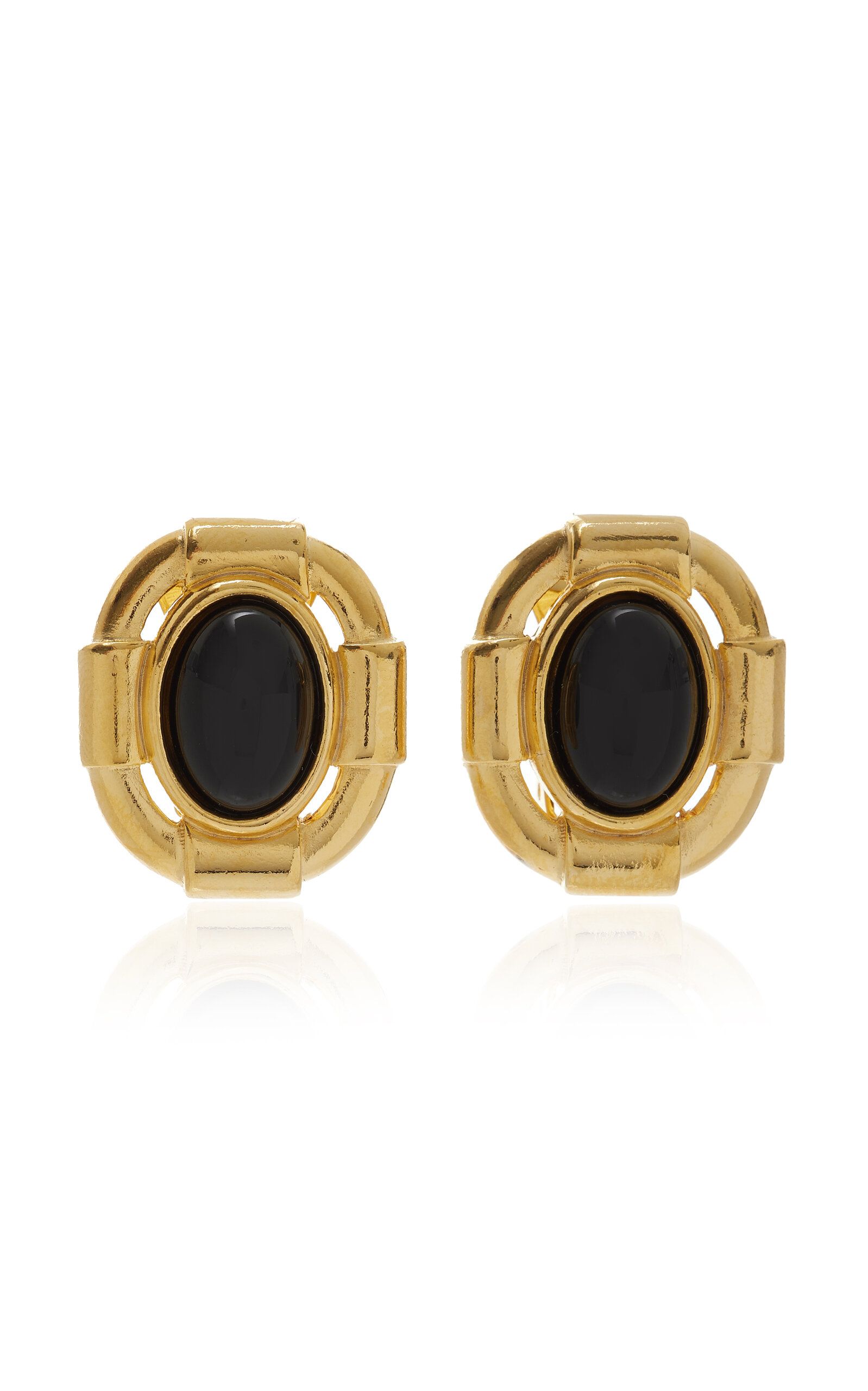Exclusive Onyx Gold-Tone Earrings | Moda Operandi (Global)