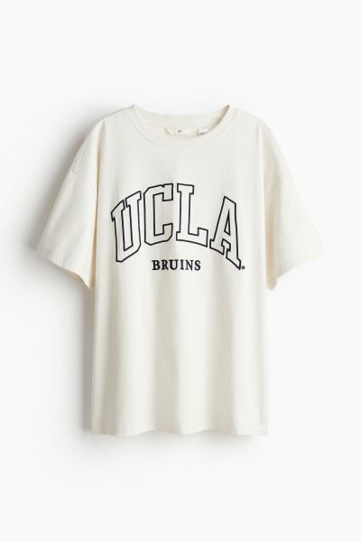 Oversized Printed T-shirt - Cream/UCLA - Ladies | H&M (US + CA)