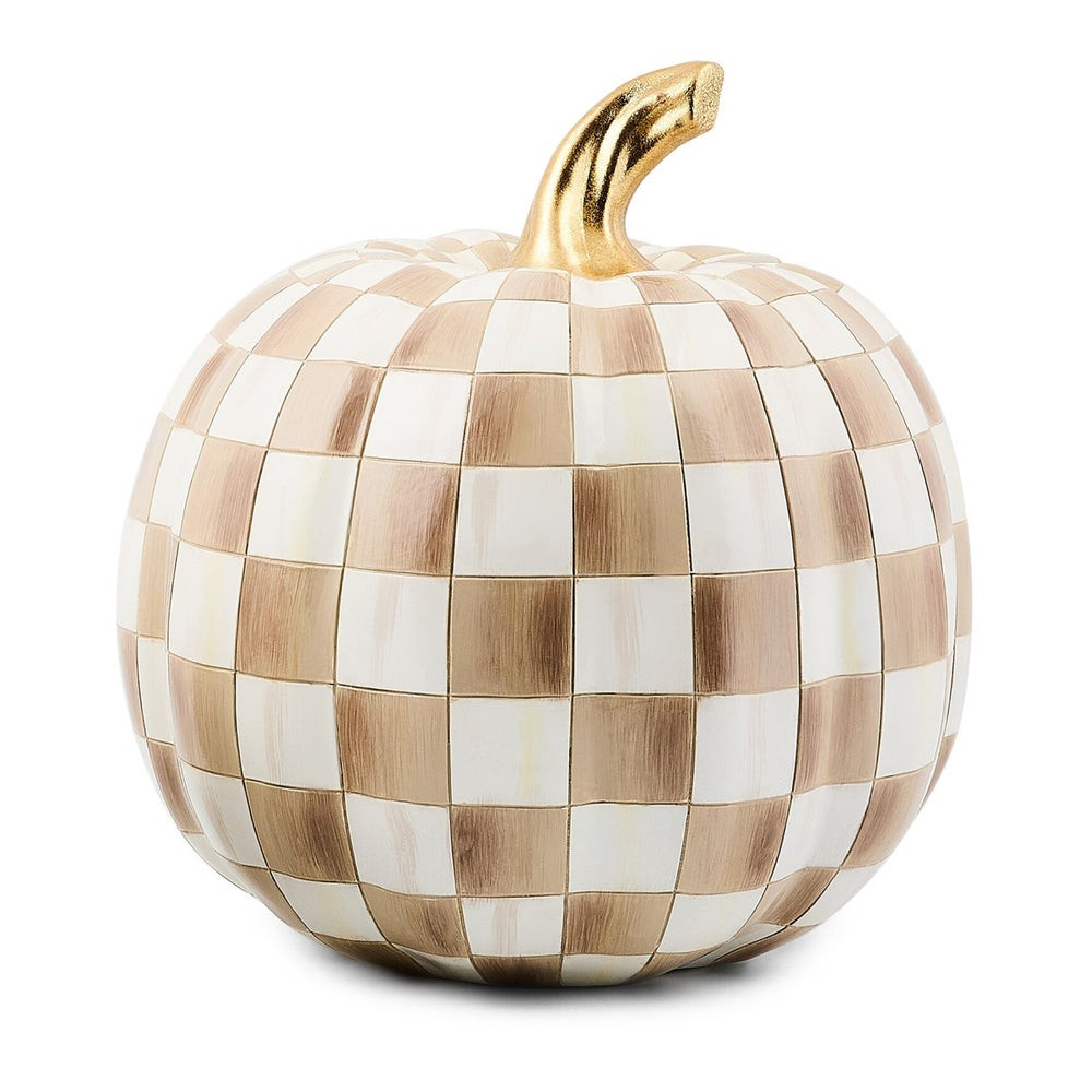 Mocha Check Medium Pumpkin | MacKenzie-Childs