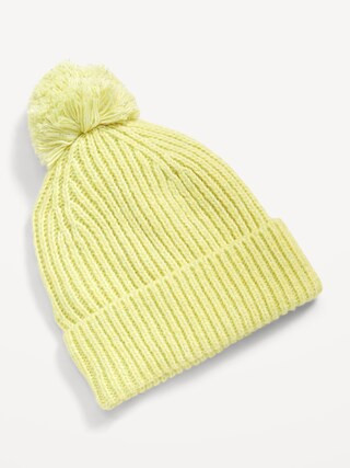 Knitted Pom-Pom Beanie for Girls | Old Navy (US)