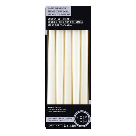 MICHAELS Basic Elements™ Ivory Unscented Taper Party Pack By Ashland® | Walmart (US)