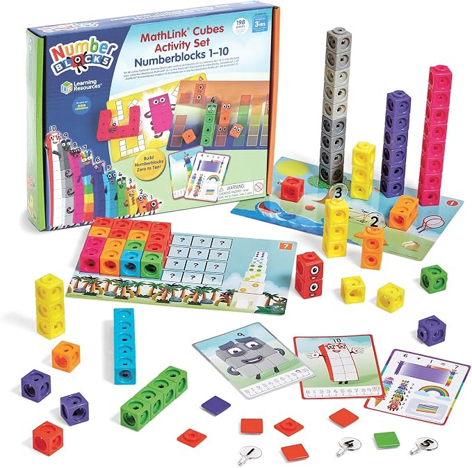 Learning Resources LSP0949-UK MathLink Cubes Numberblocks 1-10 Activity Set, Early Years Maths Le... | Amazon (UK)