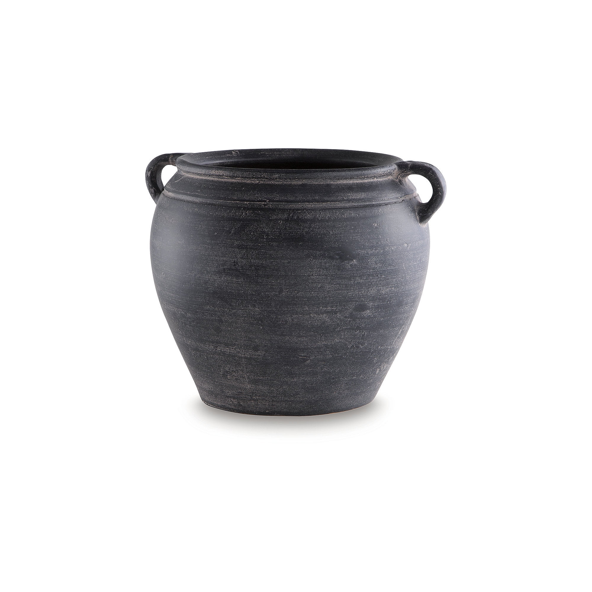 Signature Design by Ashley Meadie 9.5" Vase, Distressed Black Terra Cotta | Walmart (US)