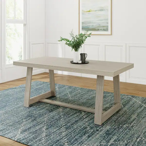 Plank and Beam Classic Dining Table - 72" - Seashell Wirebrush | Bed Bath & Beyond