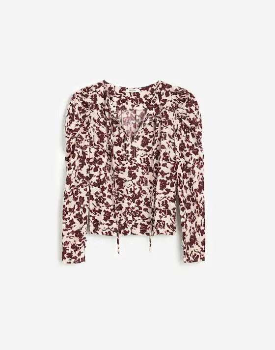 Draped Tie-Front Top | Madewell | Madewell