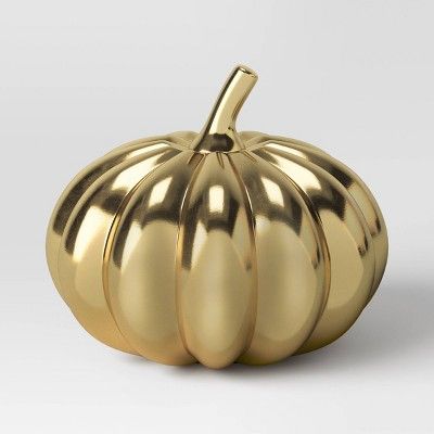Small Cast Brass Pumpkin Gold - Threshold™ | Target