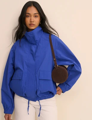 Cobalt Blue Funnel Neck Jacket | Nobody's Child