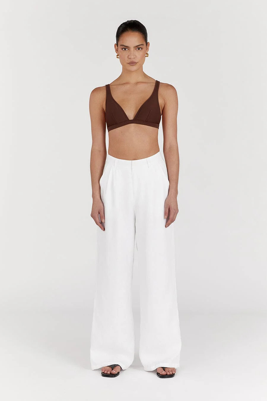 AMAYA CHOC TRIANGLE BIKINI TOP | DISSH