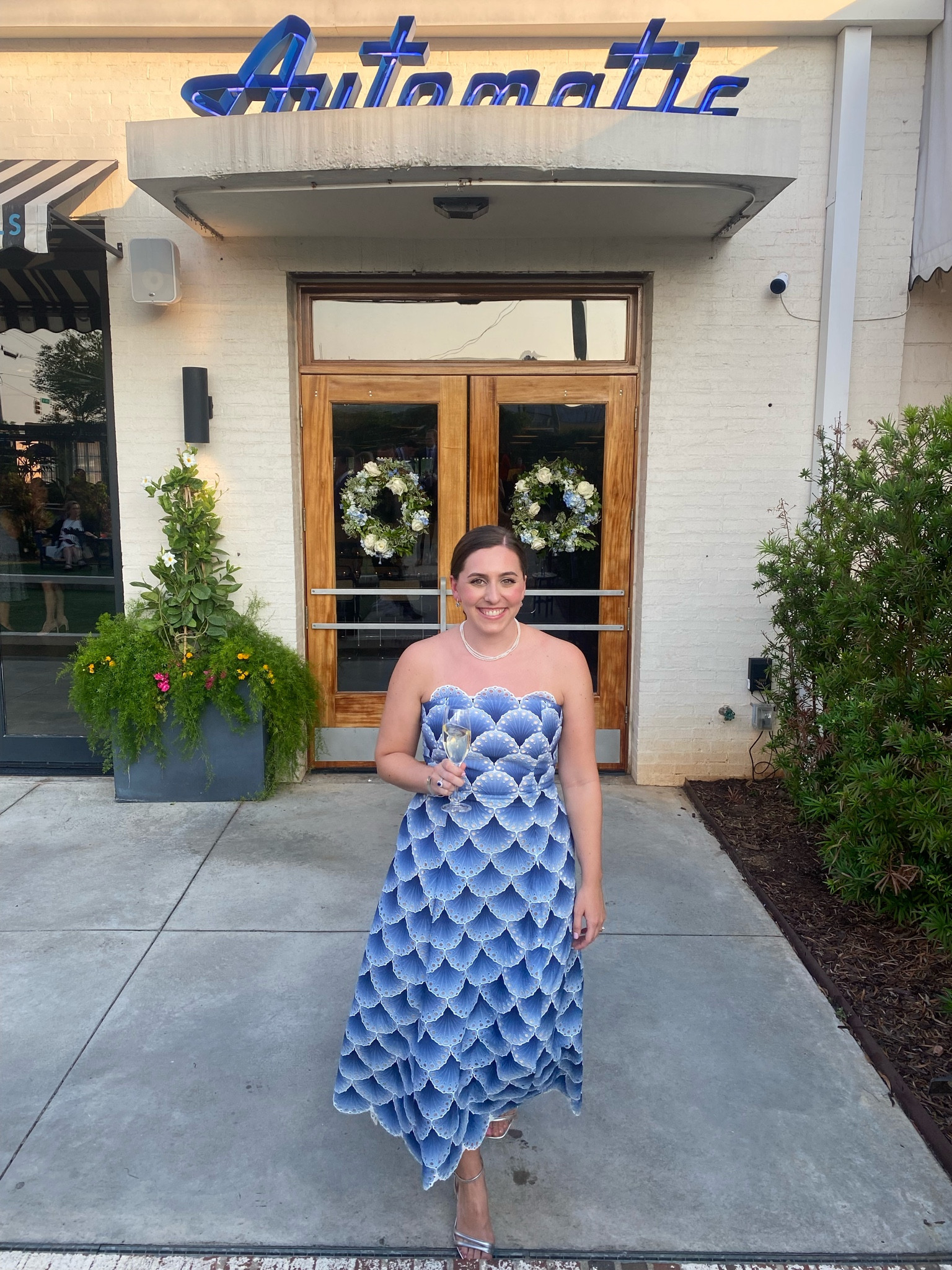 When you send the bride a text two weeks before her wedding along the lines of “I know you don’t need another rehearsal dinner dress option, but this one would be perfect” and she wears it!! This dress looks like it would made for the bride and the venue and now I’m thrilled that I have a closet to borrow it out of 😉 If you’re looking for summmery bridal blues this is it! 

#LTKFind #LTKwedding