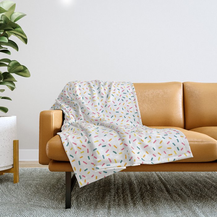 Colorful Party Sprinkles Throw Blanket | Society6