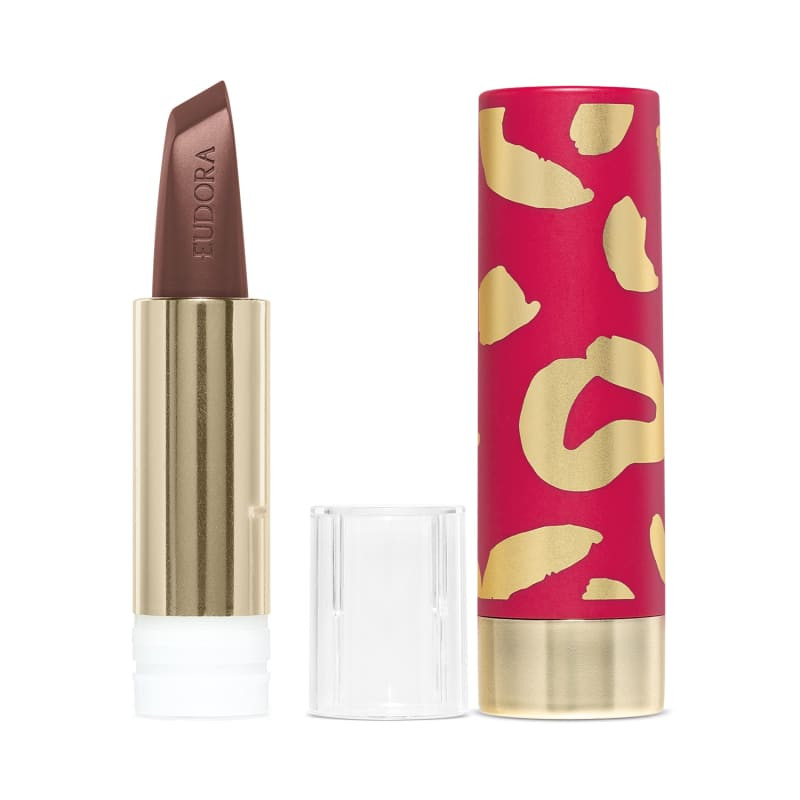 Refil Combo Chique e Determinada: Batom Marrom 3,4g + Case Rosa | Eudora | Eudora (BR)