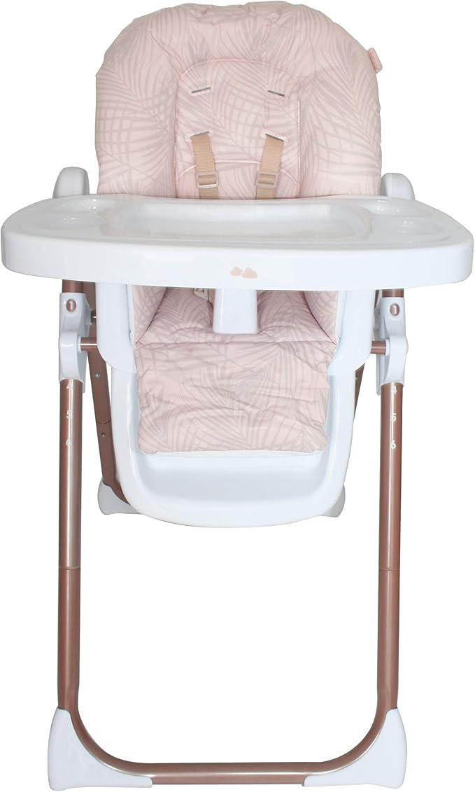 My Babiie MBHC8 Dreamiie Samantha Faiers Rose Gold Blush Tropical Premium Highchair, 3 Recline Po... | Amazon (UK)