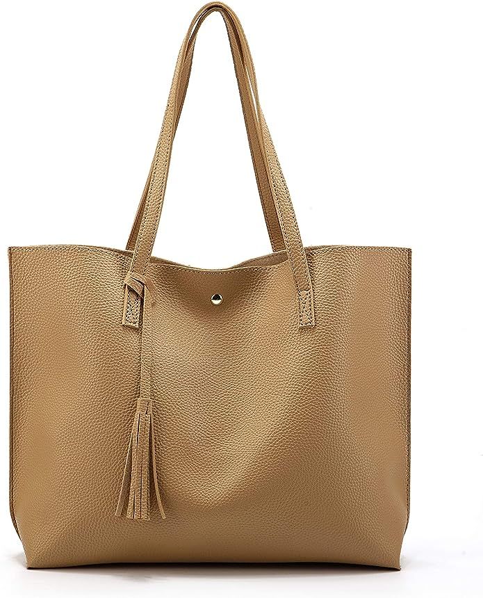 Nodykka Women Tote Bags Top Handle Satchel Handbags PU Faux Leather Tassel Shoulder Purse | Amazon (US)
