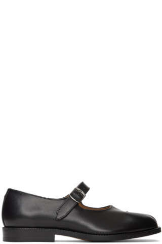 Maison Margiela - Black Tabi Mary-Jane Loafers | SSENSE