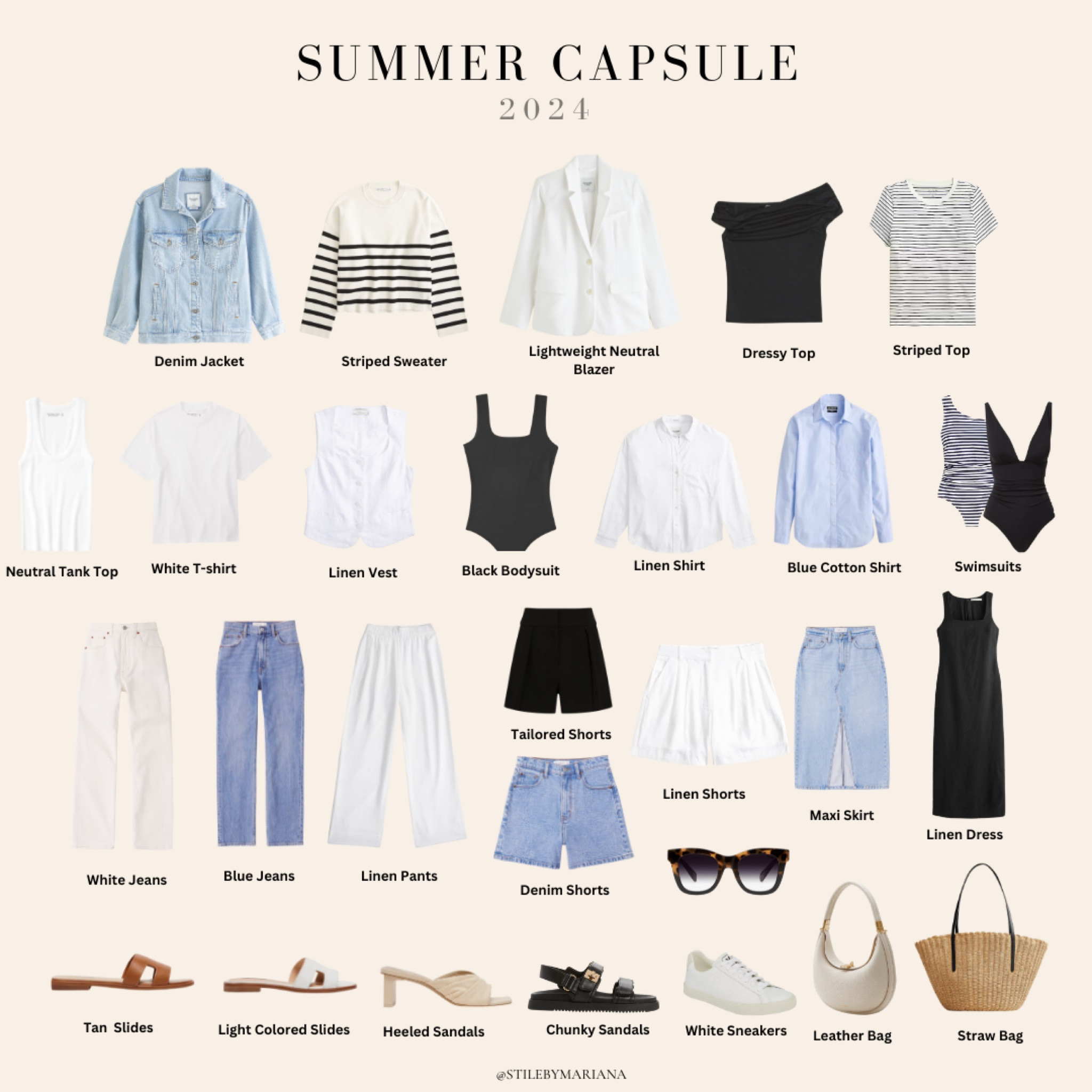 Summer Capsule Wardrobe 2024 PART I
Easy and classic pieces to mix and match!


#LTKFindsUnder100 #LTKSeasonal #LTKStyleTip
