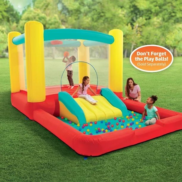 Play Day Jump 'N Away Bouncer with Blower - Walmart.com | Walmart (US)