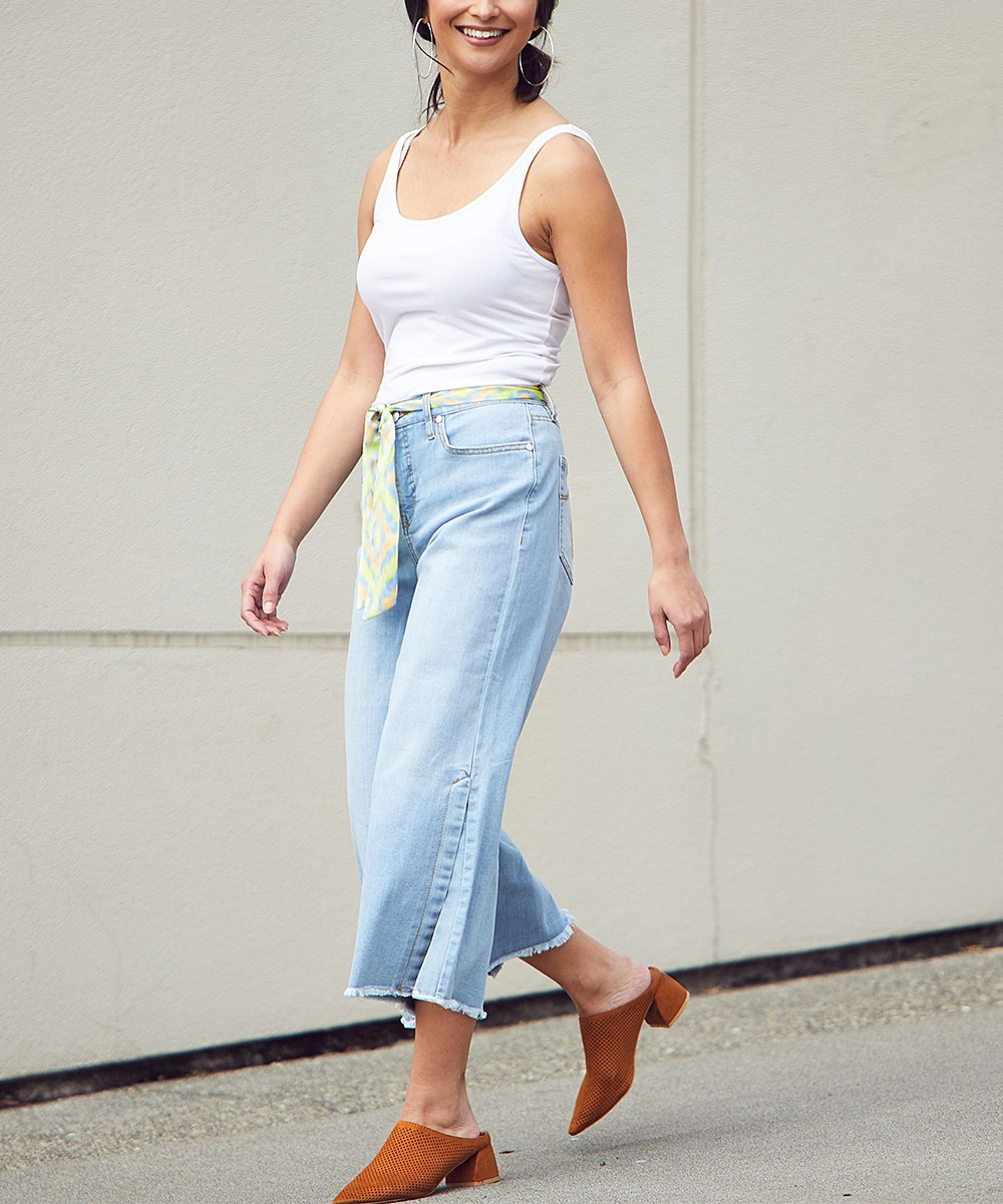 Seven7 Women's Denim Pants and Jeans KARMIC - Karmic Wash Wide-Leg Crop Jeans | Zulily