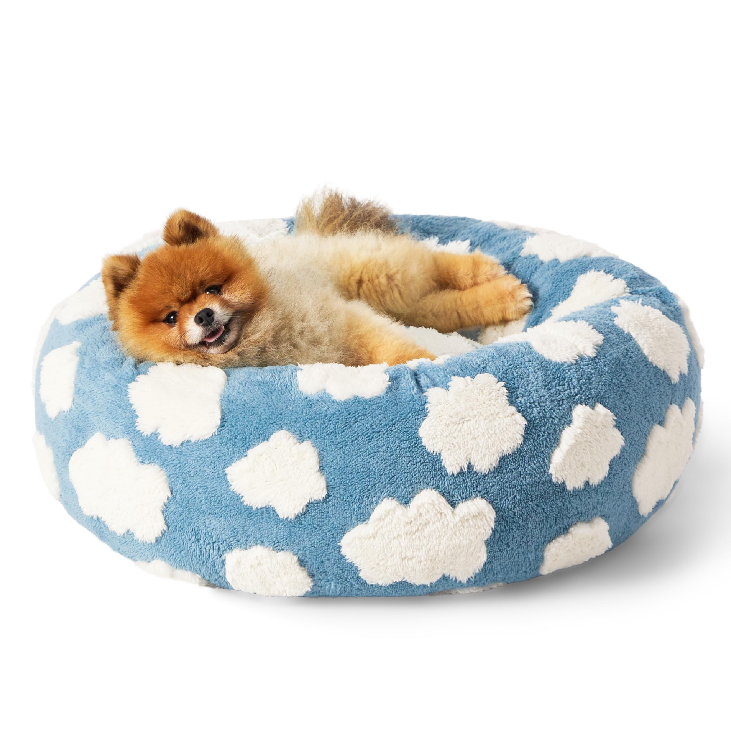 LE SURE Donut Dog Beds Large Sized Dog - Round Pet Beds for Calming Puppy with Washable Cover, Or... | Amazon (US)