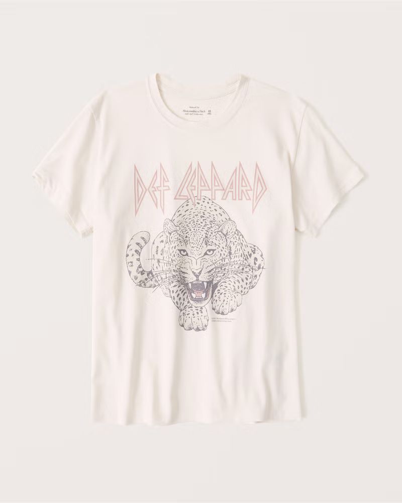 Def Leppard 90s-Inspired Relaxed Band Tee | Abercrombie & Fitch (US)