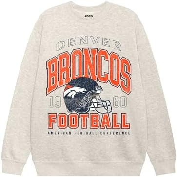 FOCO Unisex Adult NFL Varsity Team Logo Crew Neck Sweatshirt | Amazon (US)