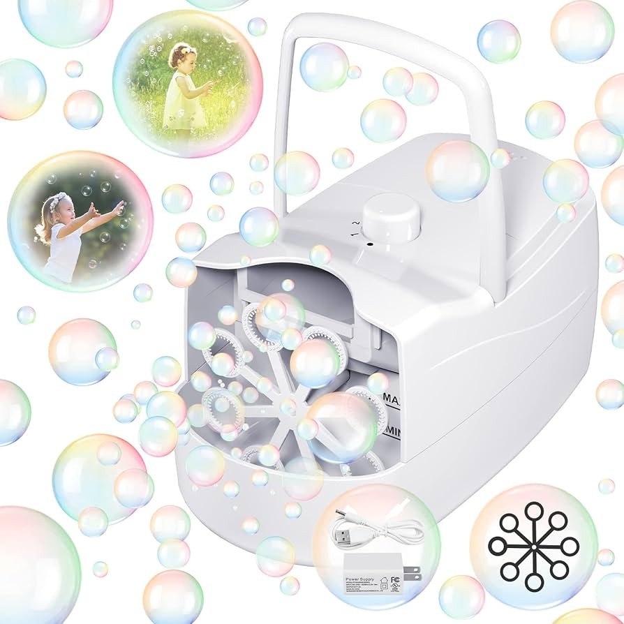 Sizonjoy Bubble Machine Automatic Bubble Blower, 10000+ Bubbles Per Minute with 2 Speeds, 8 Wands... | Amazon (US)