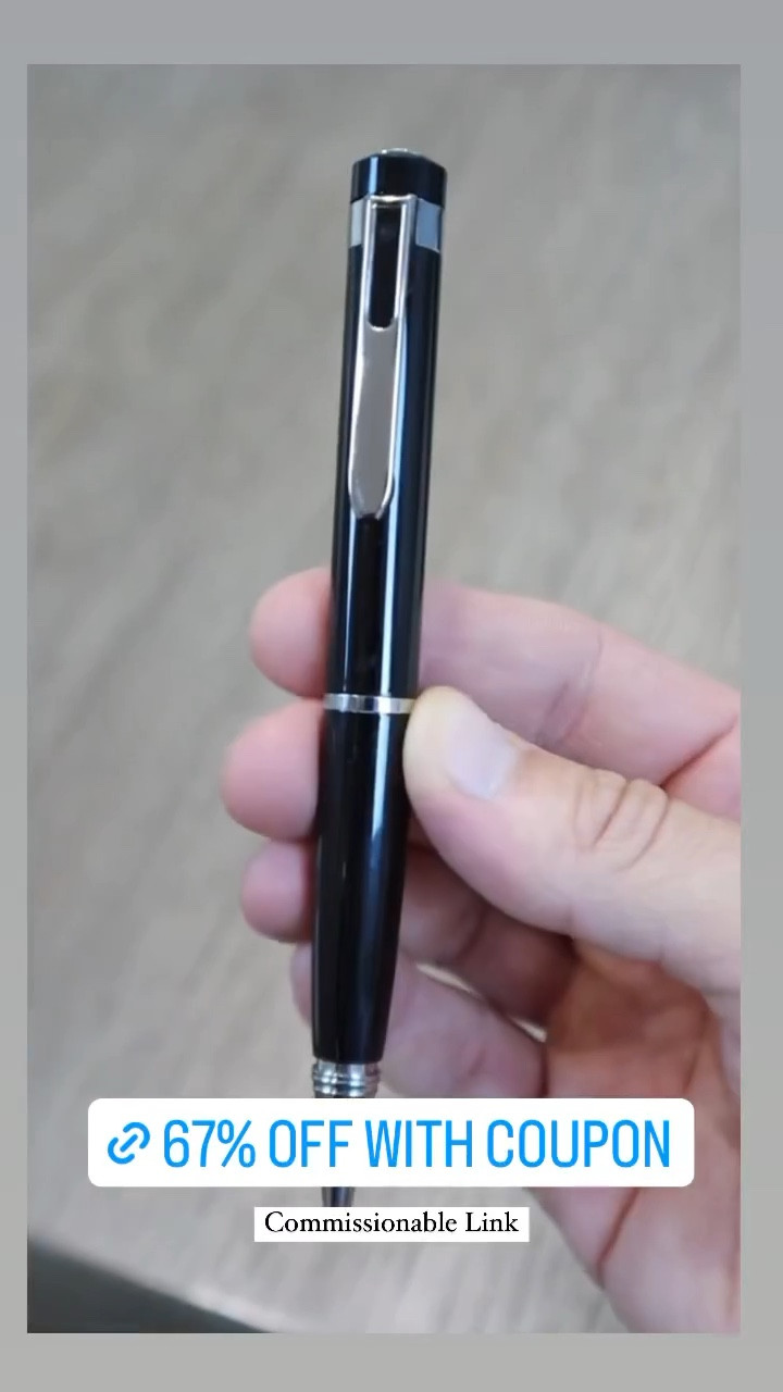 Apply the coupon and you can get 67% off this pen that has a hidden camera and microphone built in. 

#LTKunder100 #LTKsalealert #LTKFind
