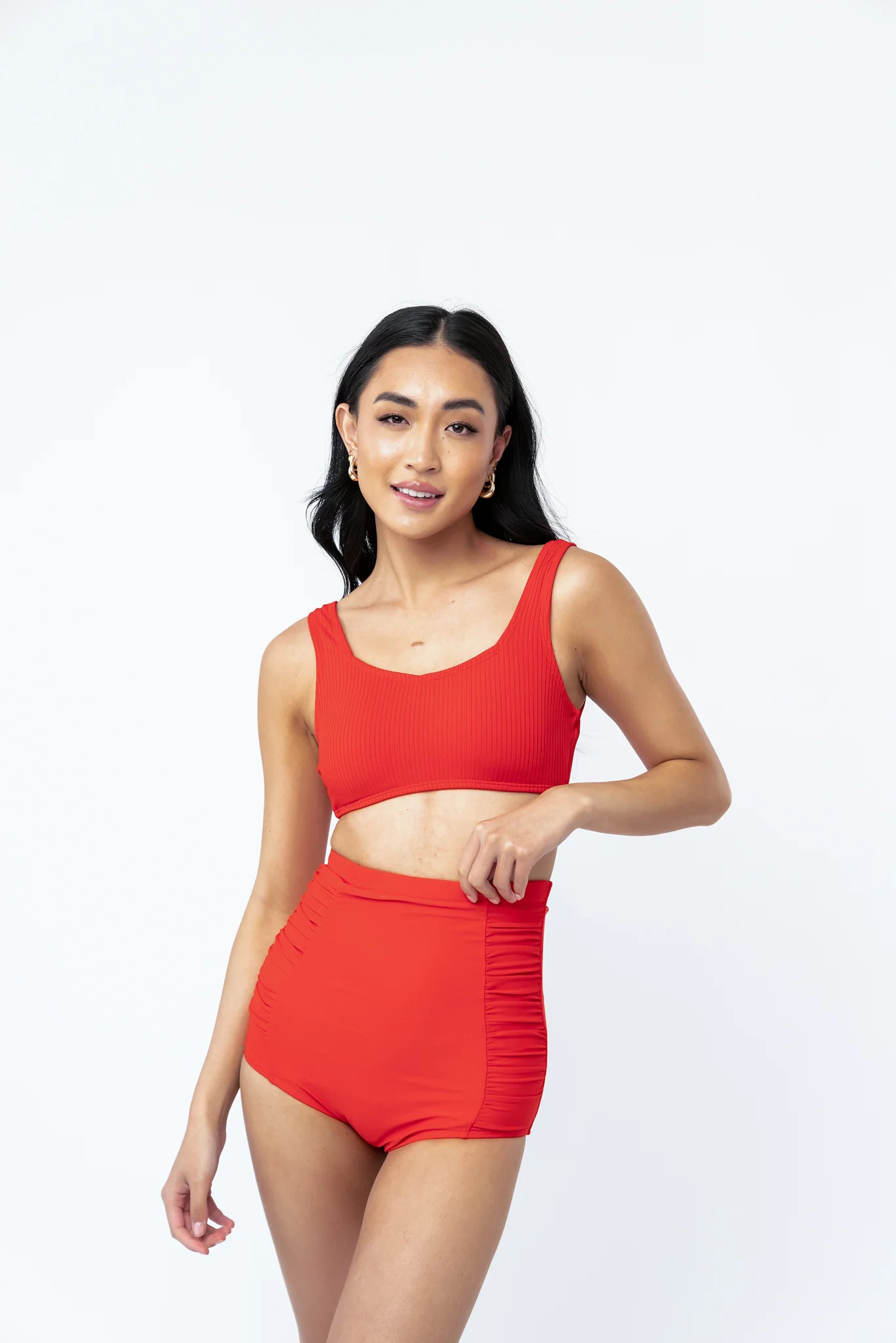 Seashell Top | Poppy Red | Coral Reef Swim US