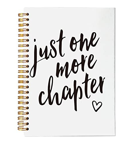 VNWEK Bookish Just One More Chapter Spiral Notebook Journal 5.5 x 8.3 inches,Reading Themed Lined Hardcover Spiral Notebook,Gifts for Book Lovers,College Gifts | Amazon (US)