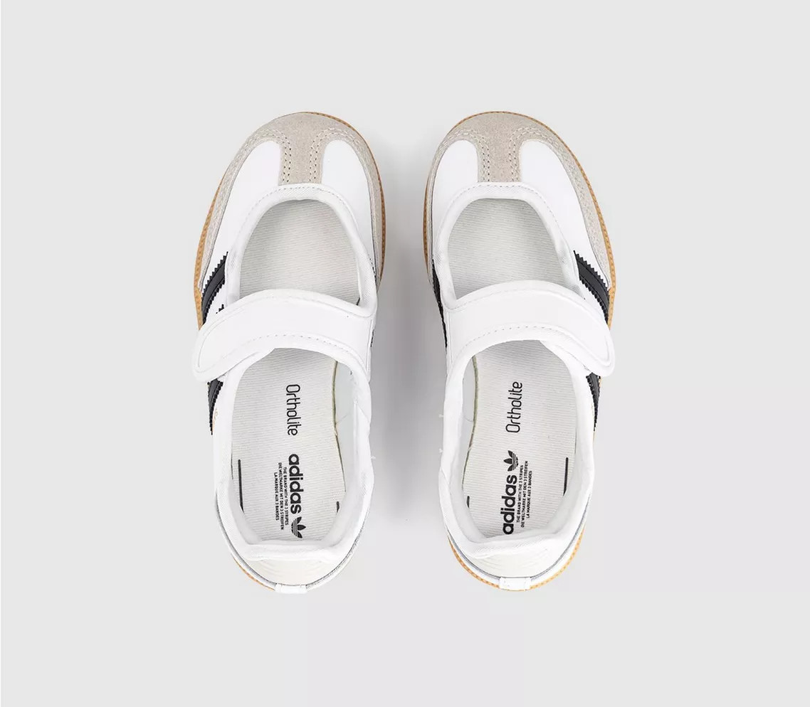adidas Samba Jane Youth Trainers White Black - Unisex | Office Shoes (UK)