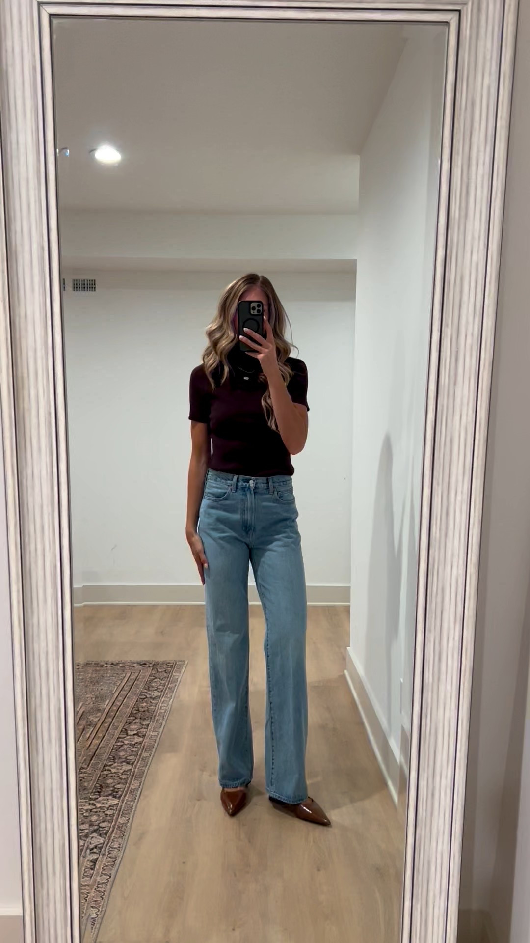 high rise relaxed. sized down to 26 tall. 