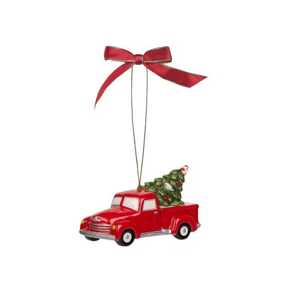 Spode Christmas Tree Bringing Home the Tree Ornament, Durable Holiday Ornament for Festive Decor & Winter Wonderland Display - Seasonal Ornaments | Target