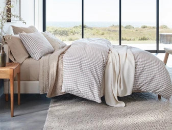 Coastal Gingham Organic Duvet Cover | Coyuchi Inc.
